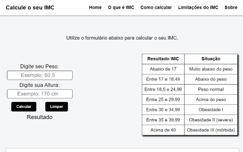 Imagem do projeto - Imc